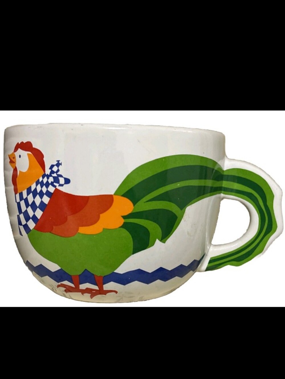 Vintage FTD Chicken Rooster Soup Mug, Cottage Core, 3.5" Tall X 4" Across